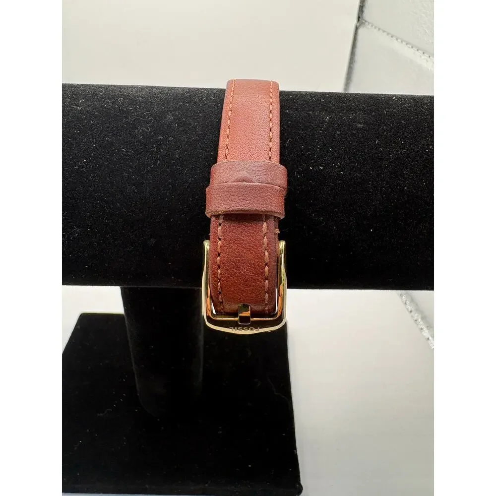 Fossil Women's Raquel Three-Hand Date Medium Brown Genuine Leather Watch